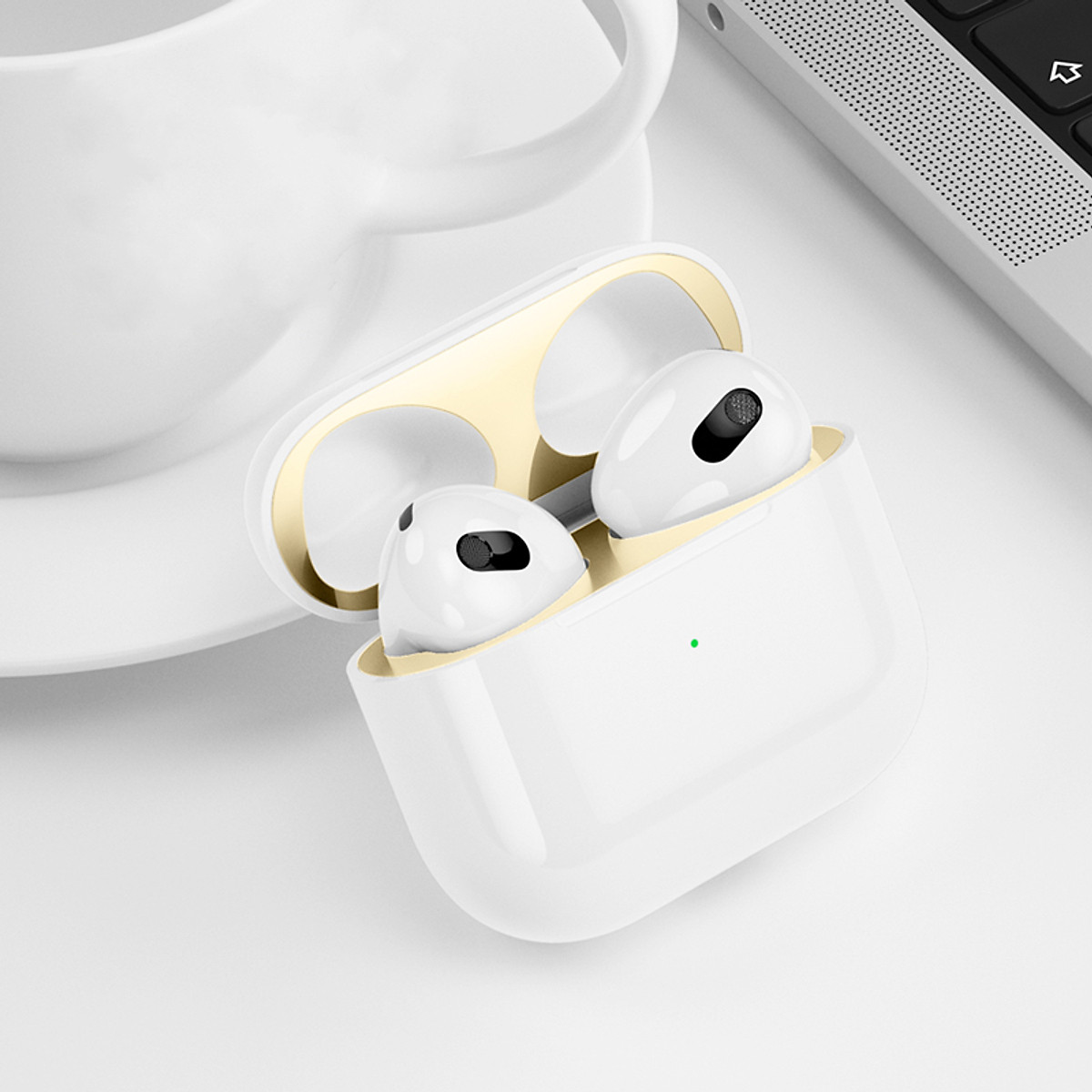 Miếng Dán Chống Bụi Kim Loại Dành Cho Airpods 3- Hàng chính Hãng