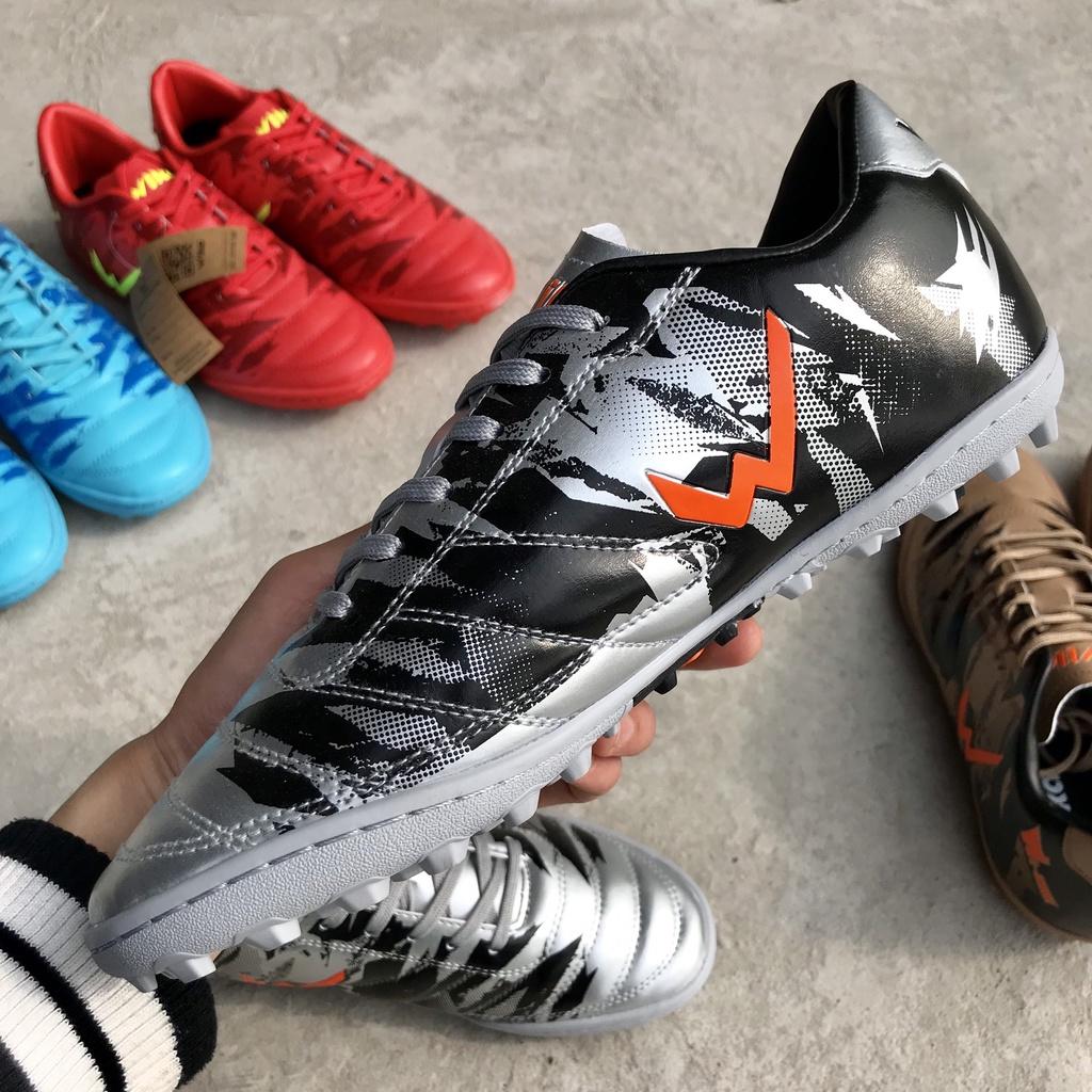 Giày bóng đá thể thao siêu phẩm phủi Wika Army Bạc Hot 2022