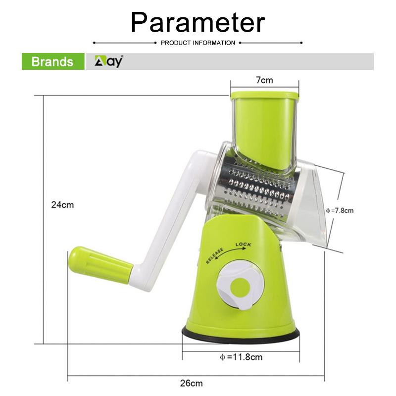 Dụng Cụ Thái Lát Rau Củ Bằng Tay Phụ Kiện Nhà Bếp Xay Rau Củ Chopper 3 Trong 1 Vòng Dao Cắt Khoai Tây Spiralizer Nhà Tiện Ích Công Cụ Sản Phẩm