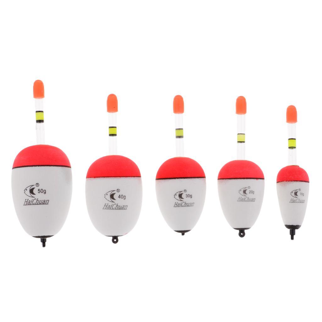 Set of 10pcs Luminous Sea Rock Fishing Bobbers EVA Foam Float Fishing Floats