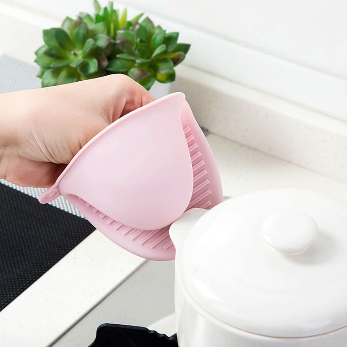Cặp nhấc xoong nồi silicon mỏ vịt chịu nhiệt cao có móc treo tiện dụng cho nhà bếp – Dụng cụ bắt xoong nồi, đồ nóng bằng silicon nhỏ gọn tiện dụng