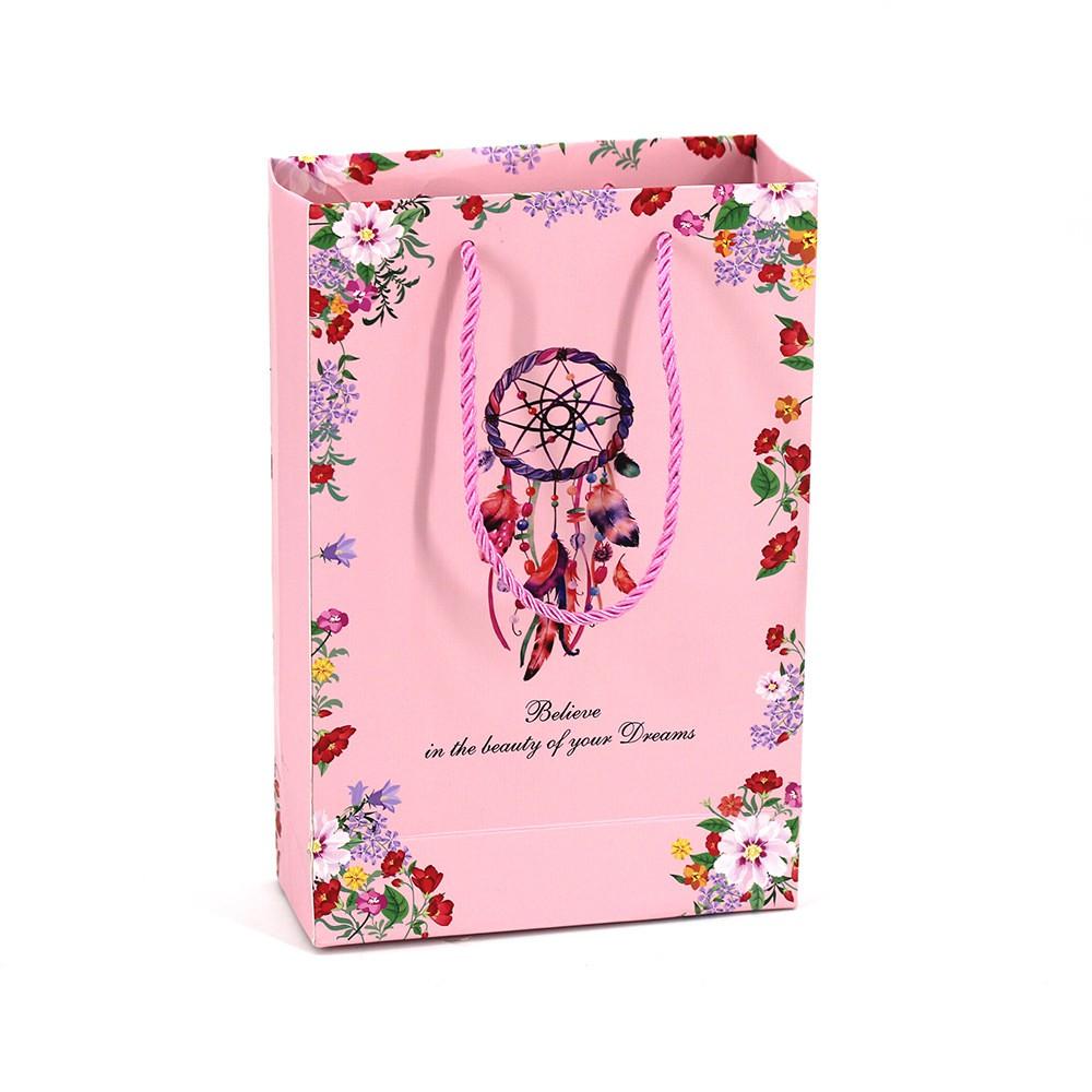 Dream Catcher Mặt Trăng Nhiều Màu Đính Lông Vũ - Đã làm sẵn