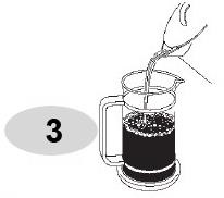 Đổ nước đun sôi vào bình pha cà phê Bialetti kiểu Pháp 1L 990003190