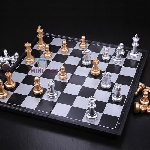 Bộ Cờ Vua Nam Châm Cao Cấp Gấp Gọn Siêu Tiện Dụng Kích Thước Lớn, Board Game cho Trẻ Em và Gia Đình