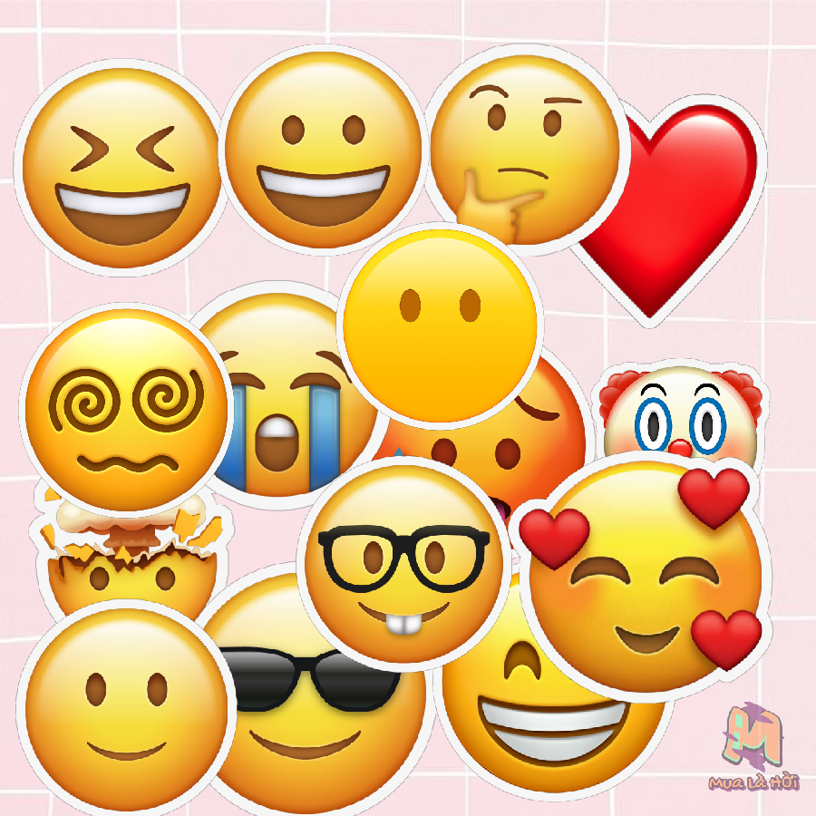 Miếng dán Stickers chủ đề Emoji