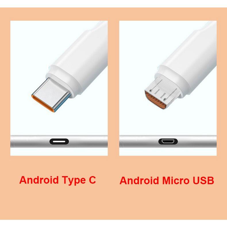 [Micro USB] Dây Sạc Cáp sạc nhanh Micro USB Dòng Sạc 6A 1M/2M Trắng