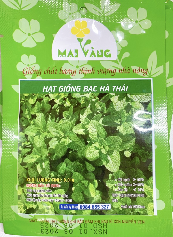 Hạt Giống Cây Bạc Hà - Thái Lan - Gói 0.01gr