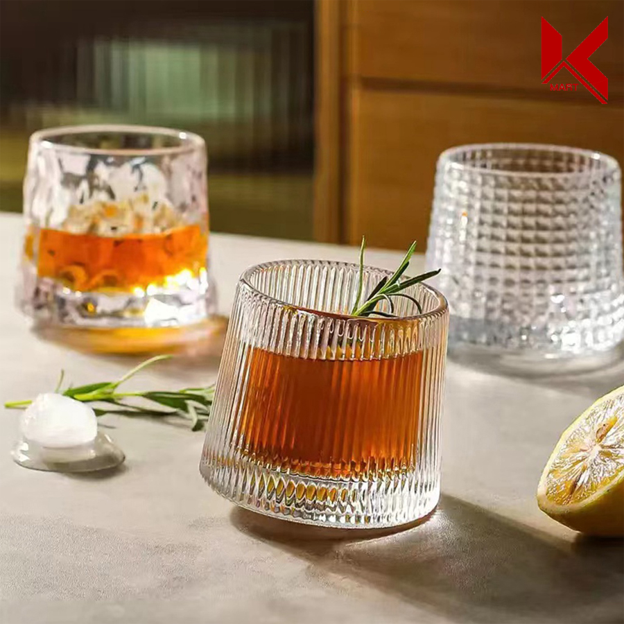Bộ 6 ly thủy tinh, cốc thủy tinh họa tiết sang trọng - K-Mart