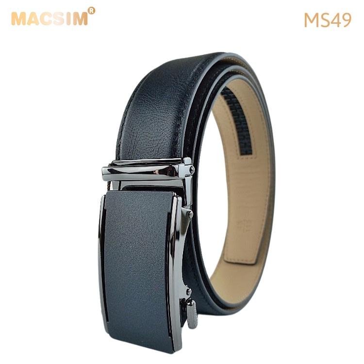 Thắt lưng nam -Dây nịt nam da thật cao cấp nhãn hiệu Macsim MS49