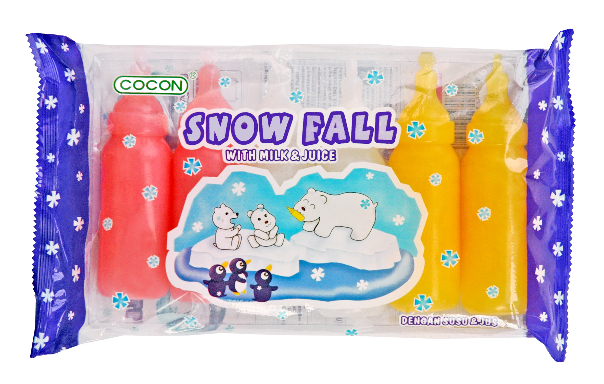 KEM ĐÁ SNOWFALL COCON - COCON SNOWFALL ICE TUBE (Gói 6pcs x 80ml)