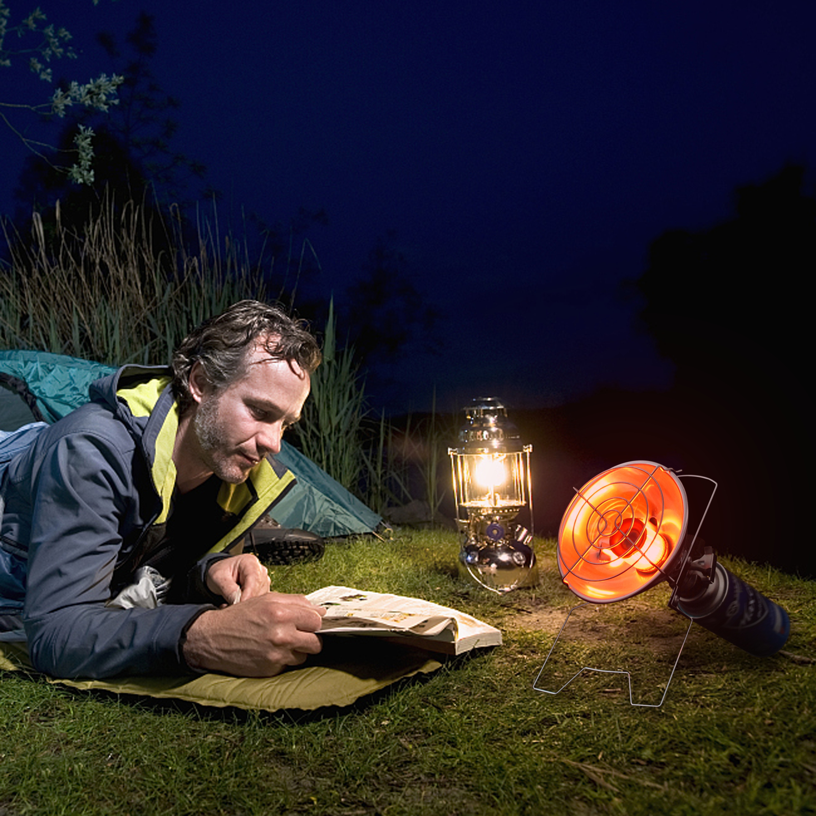 Máy sưởi chạy bằng gas Piezo 1000W di động ngoài trời