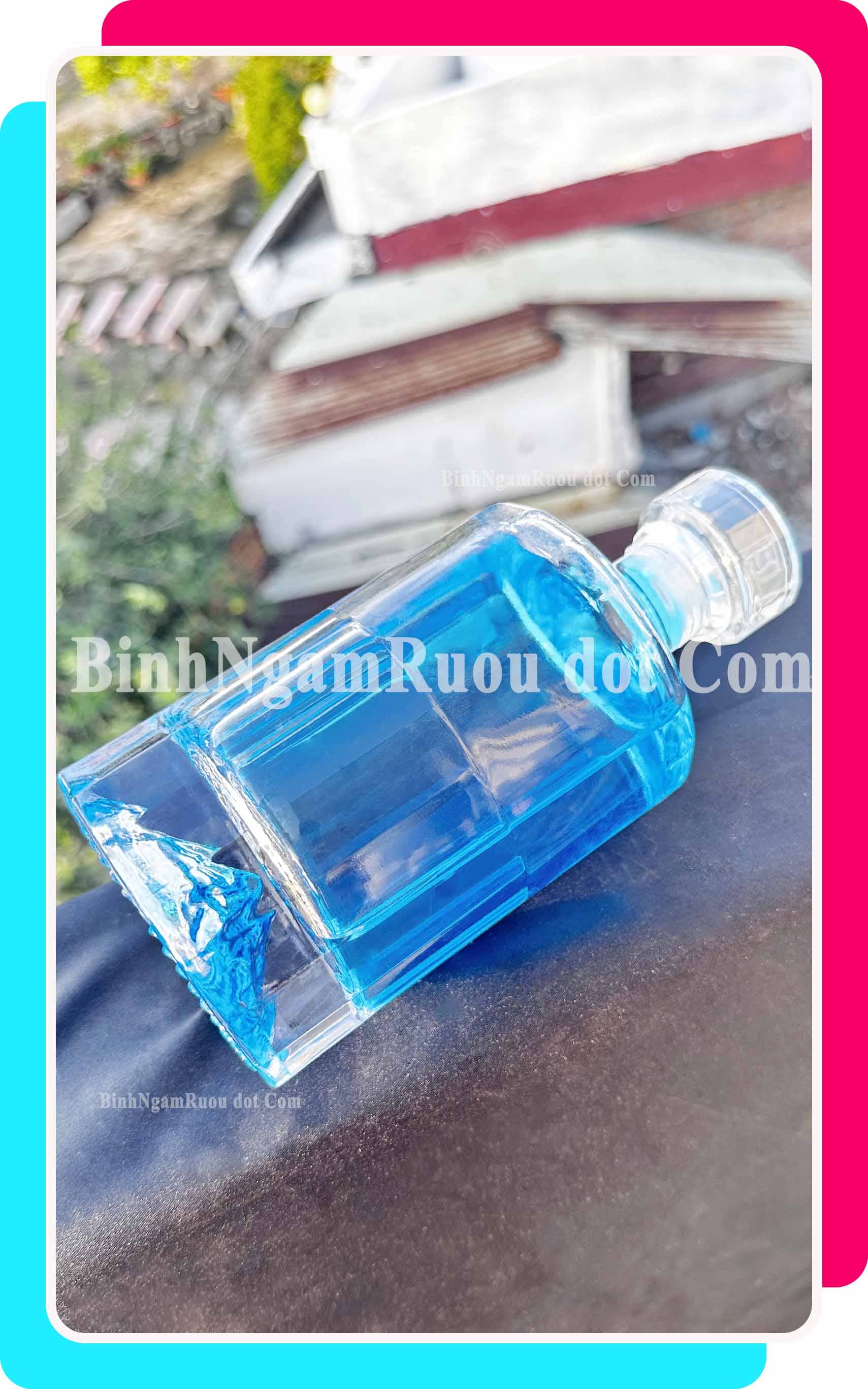 C44 Chai Đựng Rượu Thủy Tinh Hibiki Cao Cấp 500ml - Đẹp Cao Cấp - Nắp Kín Thủy Tinh Trong - Tặng Biếu Sang Trọng