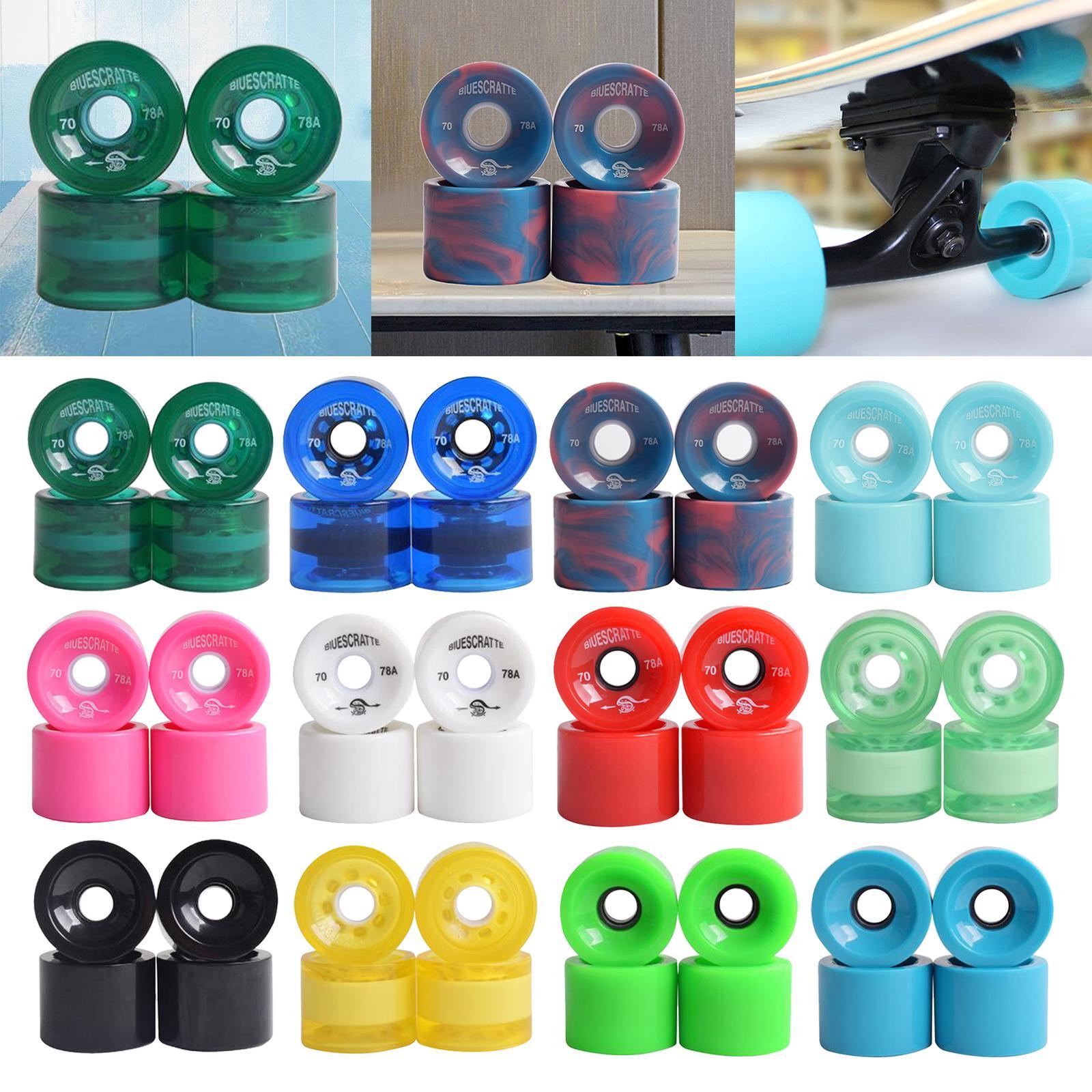 8 Pieces 78A Hardness Skateboard Wheels 70X51mm Longboard Roller Parts