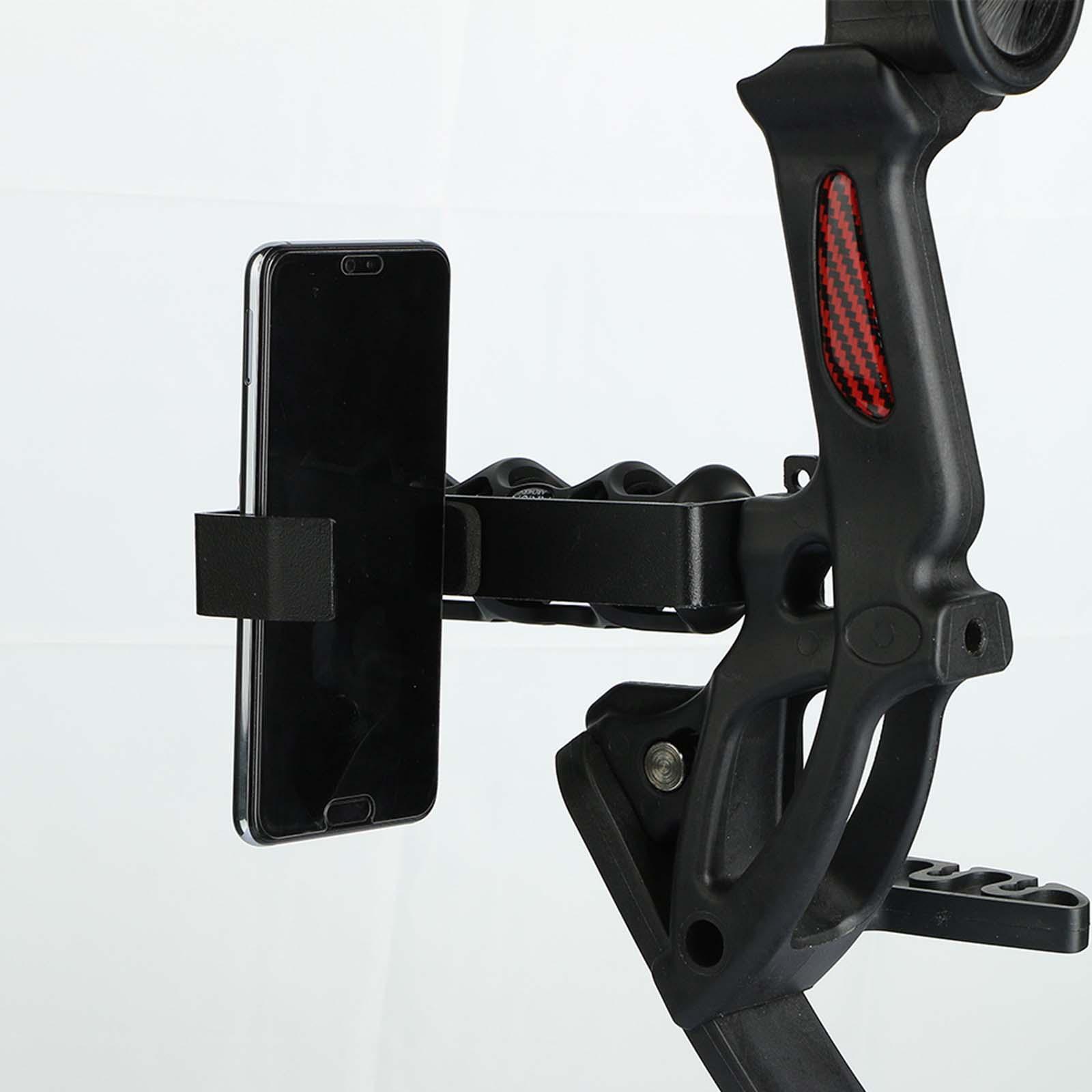 Bow Mount Phone Holder, Adjustable Bow Flexible Mobile Phone Bracket Mount Stand