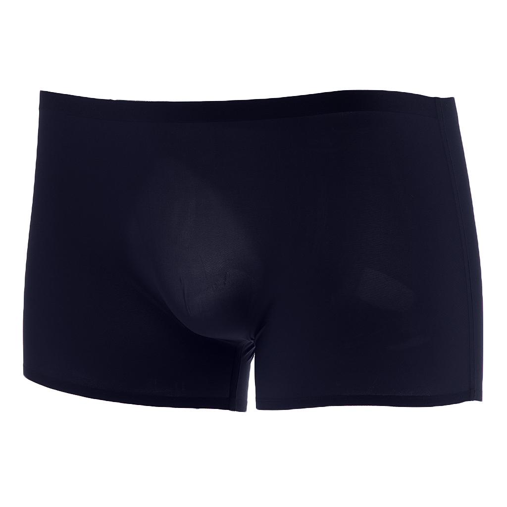 Men's Solid Color Boxer Briefs Underwear Underpants Swimwear Trunks M-2XL