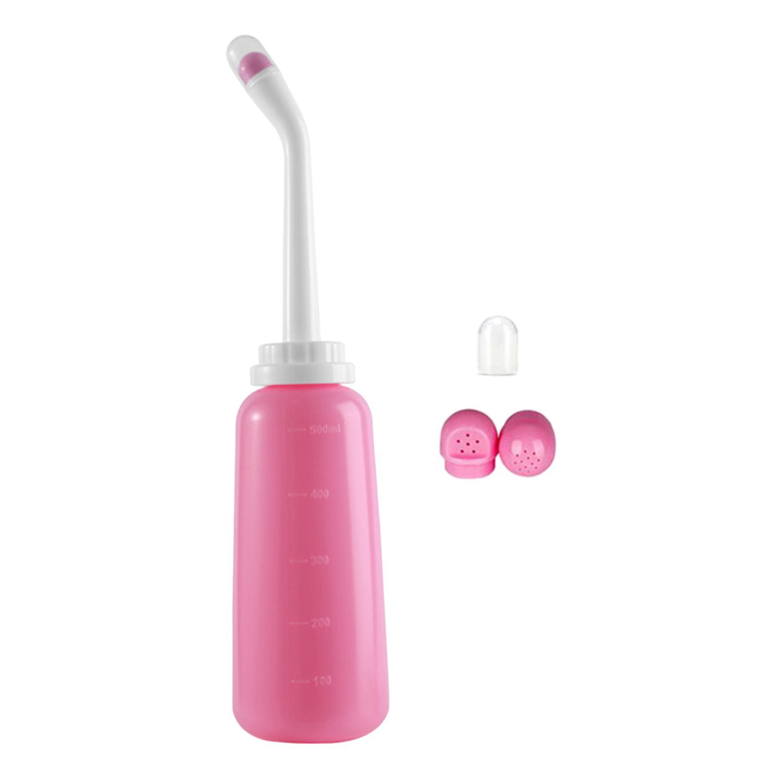 Vaginal Douche Cleaner 500ml with Dual Nozzles Bidet Sprayer Translucent TPE