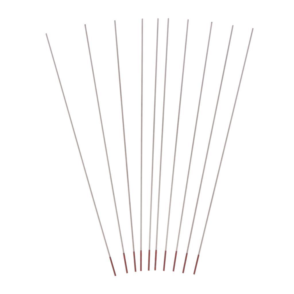 10 Pieces WT20 1/25 x5.9inchh 2% Thoriated Red Tungsten Electrodes Welding Tig Rods