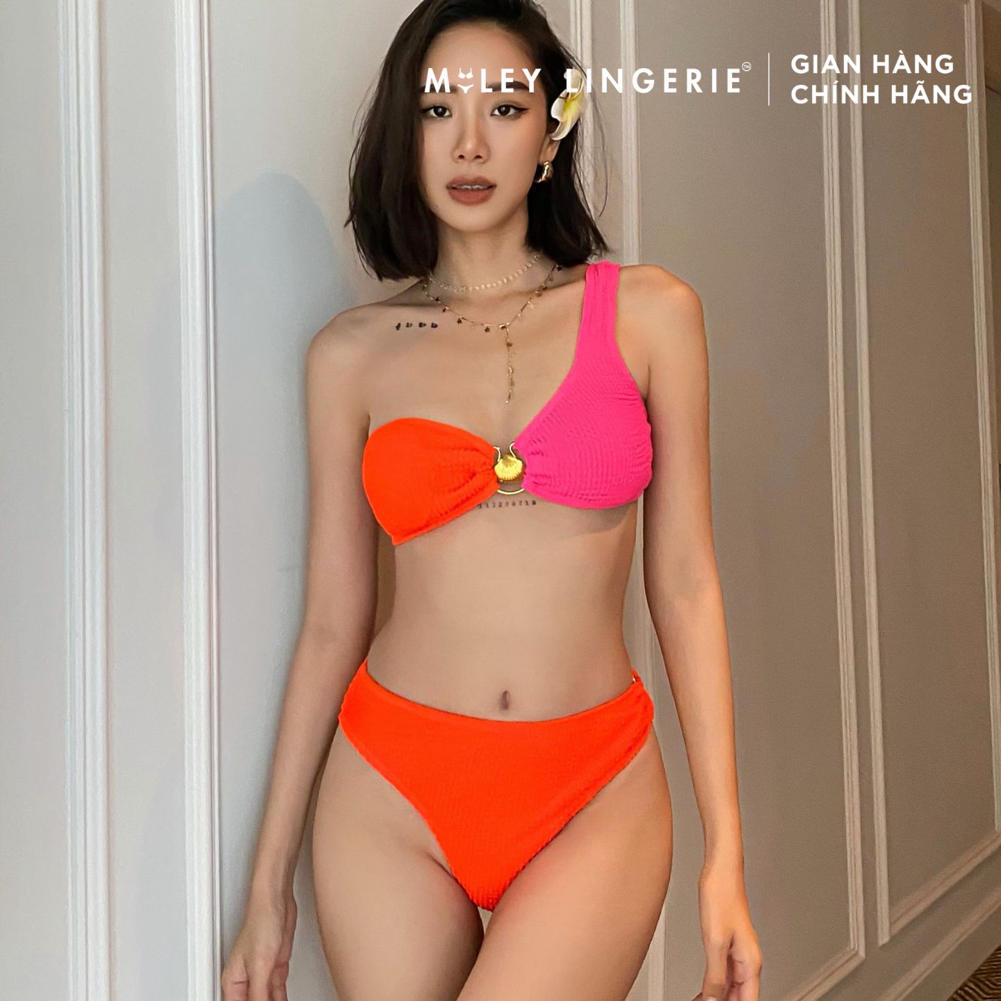 [VOUCHER 50K][MUA 2 GIẢM 8%] Bộ Đồ Bơi Hai Mảnh Cho Nữ Phối Vải Thời Trang Quyến Rũ Nổi Bật Chất Liệu Thun Lạnh Lụa Sunset Lady Miley Lingerie - SPM02