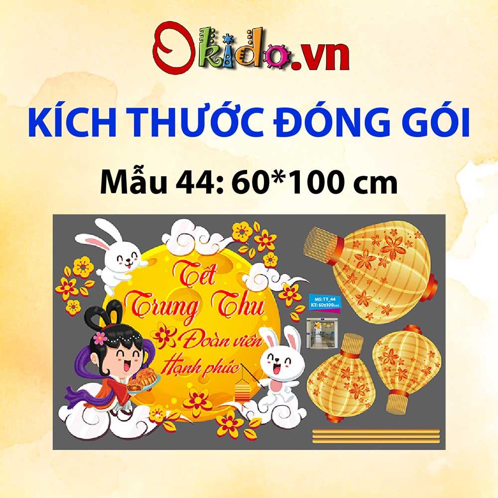 DECAL TRANG TRÍ TẾT TRUNG THU 2021 BÉ VUI MÚA RỒNG ĐÓN TẾT ĐÒN VIÊN