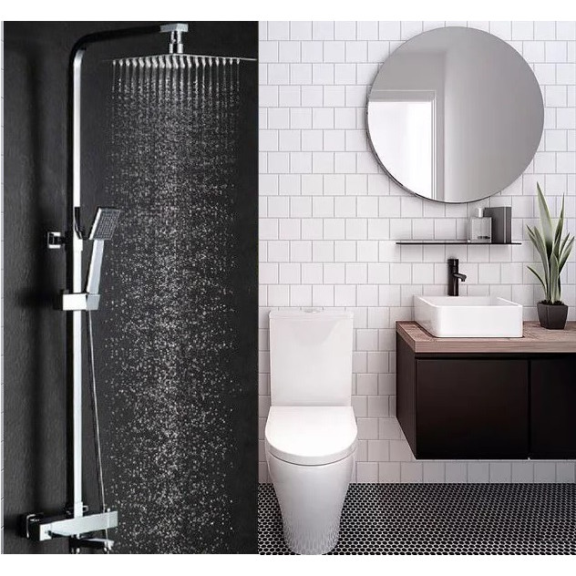 Bộ cây sen nhiệt độ hợp kim - cần vuông, bát vuông
