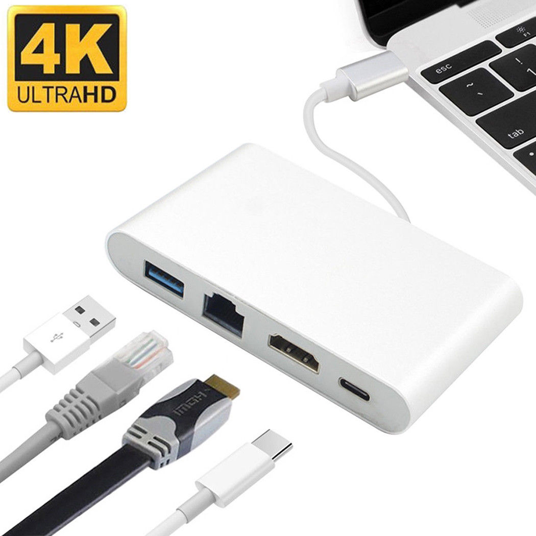 Cáp Chuyển Đổi USB Type C Sang HDMI, Hub USB Và Cổng Lan