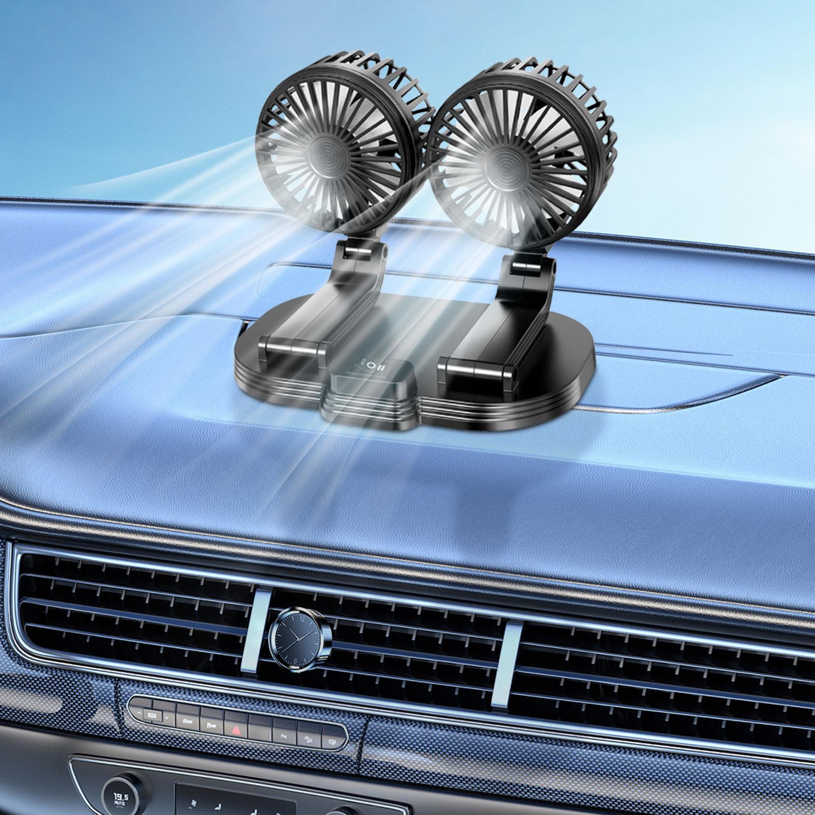 Car Fan Strong Wind Desk Fan Keep Air in and Cool Adjustable Multifunction Air Circulation Fan Auto Cooling Fan for Summer