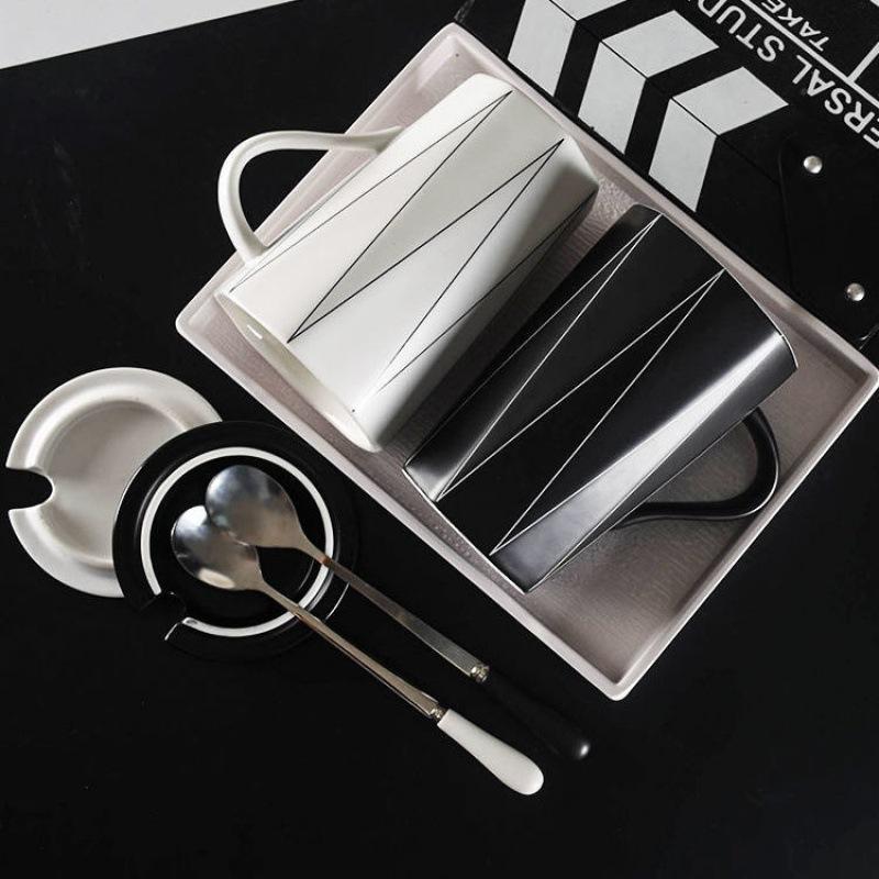 Phong Cách Mới Nhất Hộp Quà Tặng Cốc Phong Cách Cốc Sứ Cặp Đôi Sáng Tạo Cốc Đôi Cốc Cà Phê Nhà Uống Nước Văn Phòng Nữ Trà