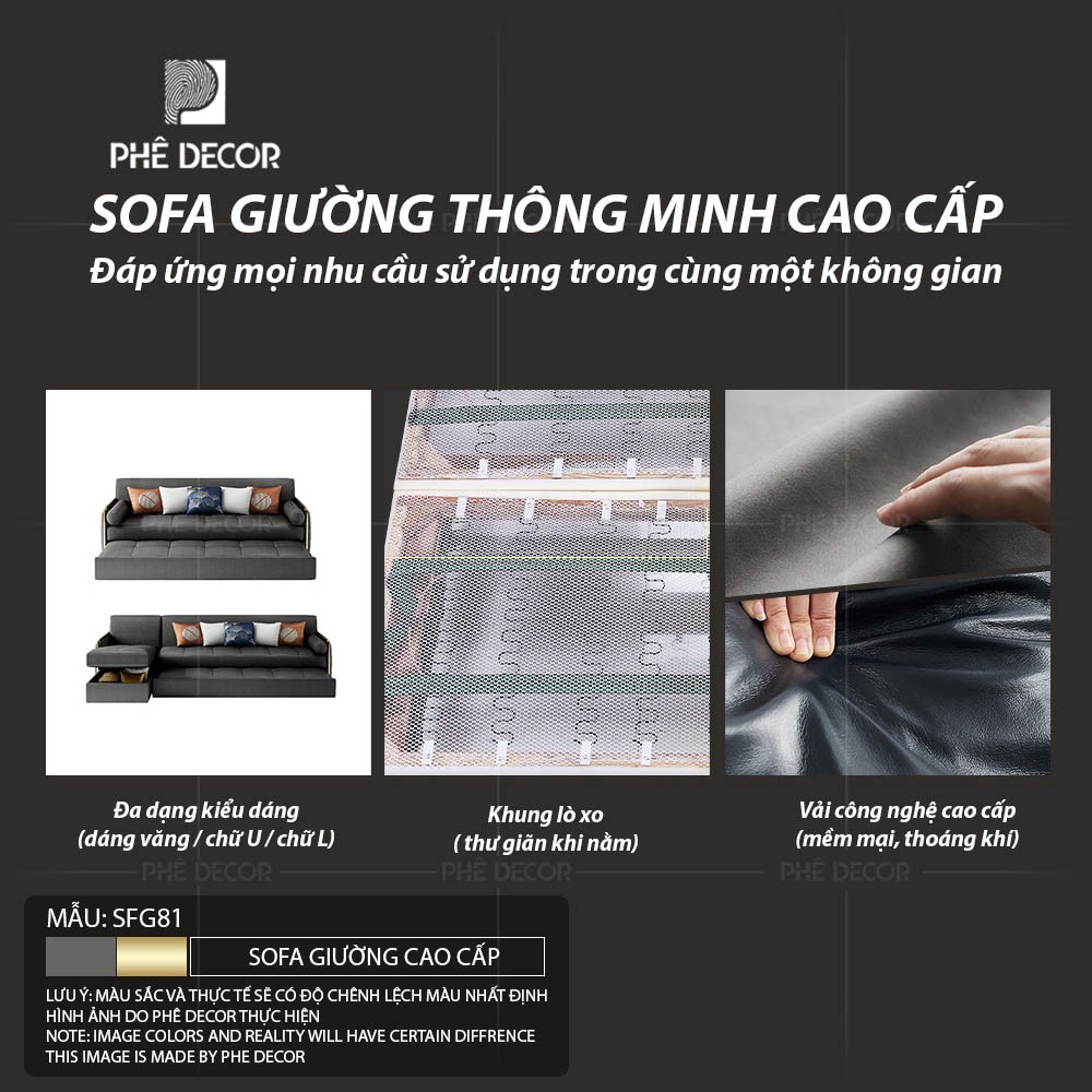 SOFA GIƯỜNG CAO CẤP MANAROLA - SFG81 - Dáng chữ L 220cm