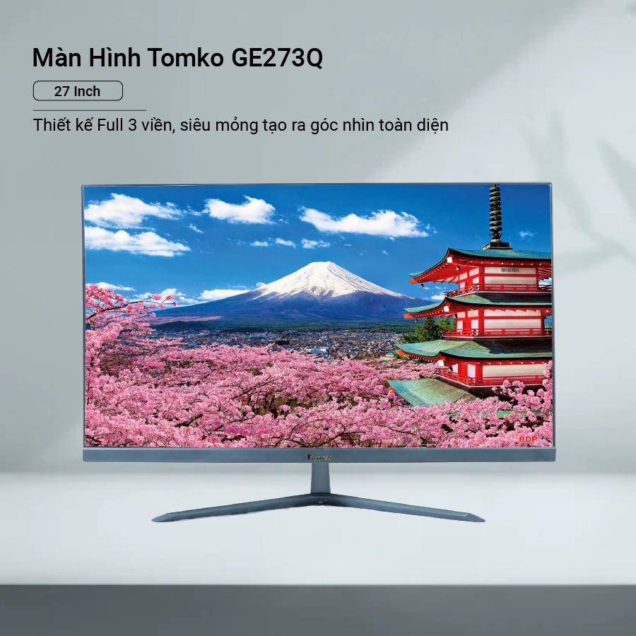 Màn hình may tính Tomko GE273Q 27 inch Full 3 viền 2K 75Hz (HDMI+VGA+DC) - siêu rẻ siêu chất lượng - Hàng chính hãng