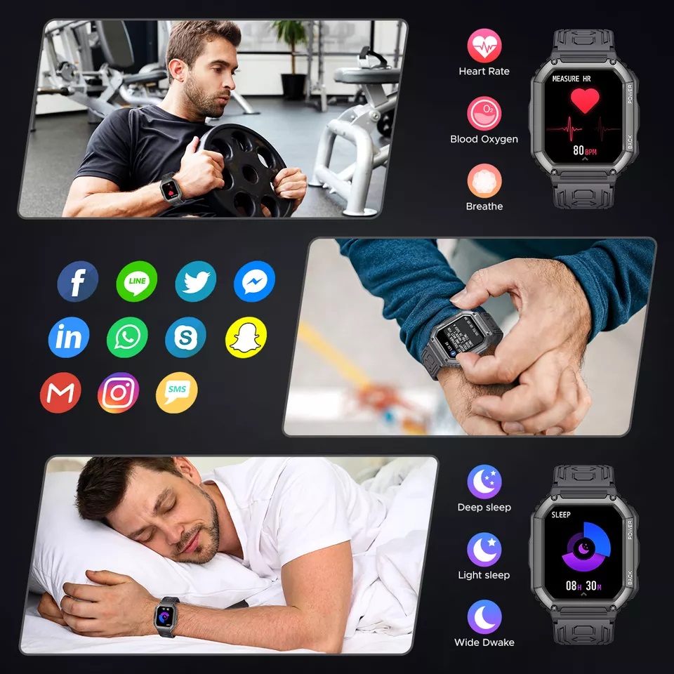 Đồng Hồ Thông Minh SmartWatch Tagobee KR06 Thời Trang. Không Thấm Nước.Nhiều Chế Độ Thể Thao/Đo Huyết Áp,Nhịp Tim,Calo,Oxy.Nghe Gọi Hai Chiều.Dành Cho Nam. Hàng Chính Hãng