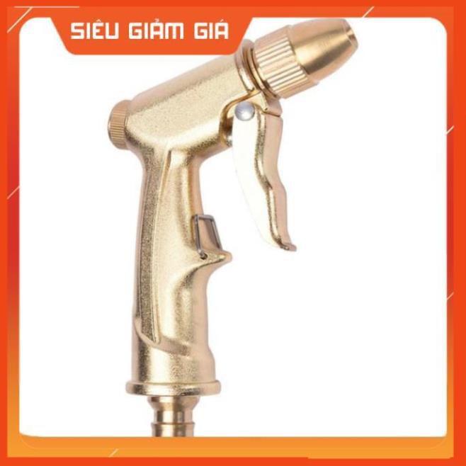 Bộ dây vòi xịt nước rửa xe, tưới cây .tăng áp 3 lần,loại 3m,5m 206701-1 đầu đồng,cút nối nhựa vàng+ tặng mở chai