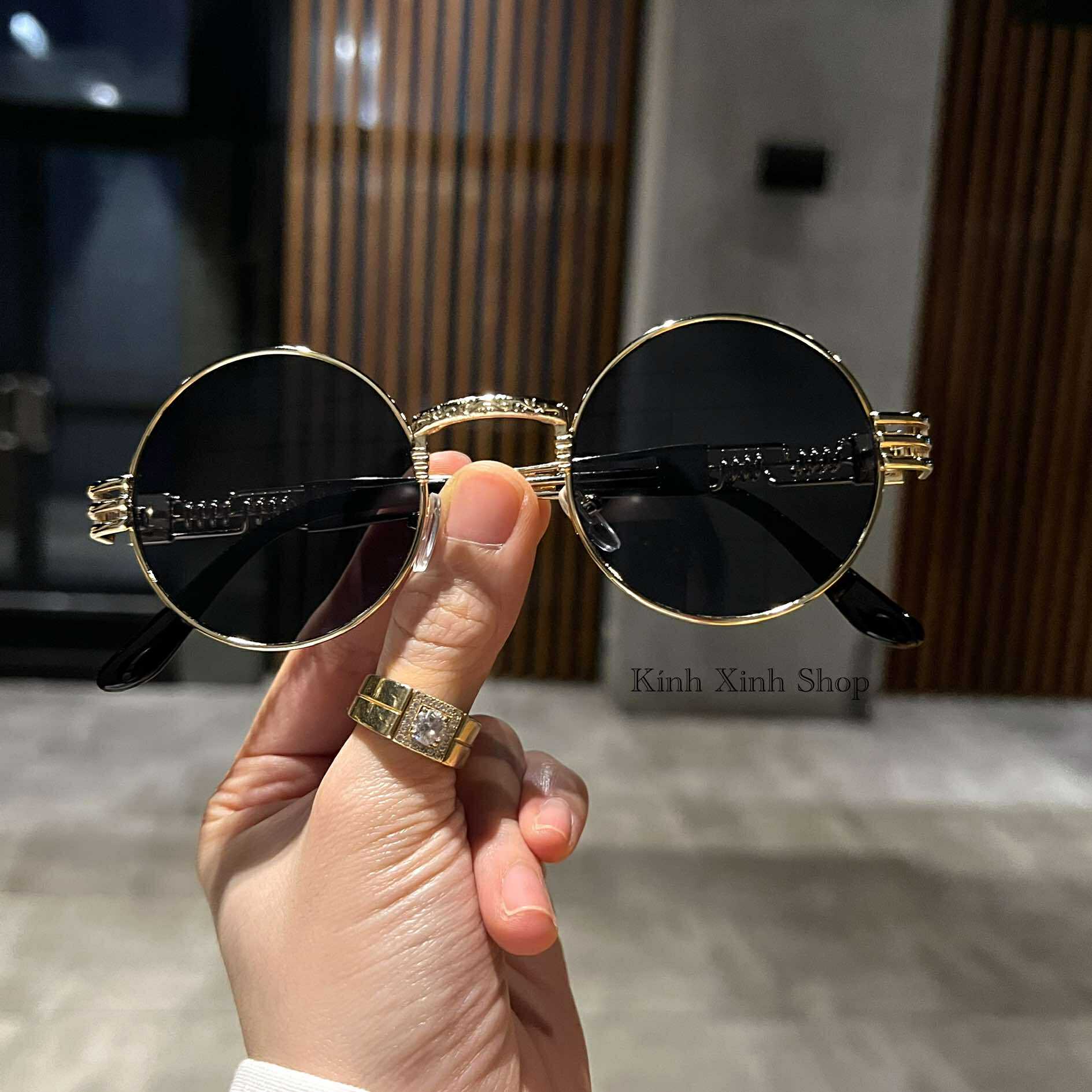 Kính mát nam nữ cao cấp Mắt tròn xoe - Kính râm thầy bói