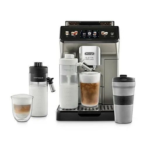 MÁY PHA CÀ PHÊ TỰ ĐỘNG DE'LONGHI ECAM 450.55.S ELETTA EXPLORE - MADE IN EU MÀU BẠC hàng chính hãng