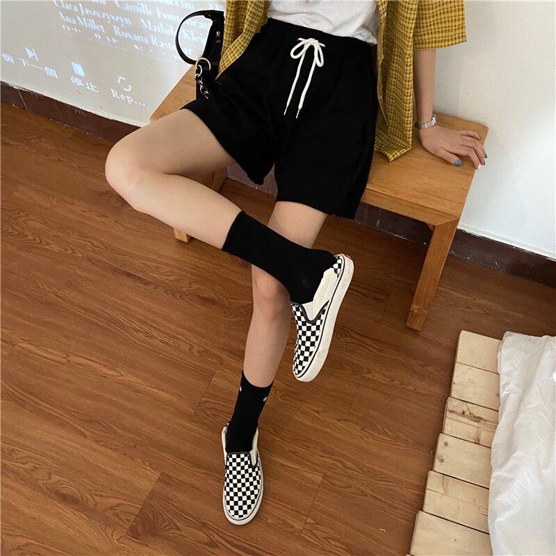 Quần Đùi Sporty Tưa Gấu Trơn Closet 2 màu Đen, Xám Chất Dày,Dây Rút Đơn Giản Dễ Mặc, Quần short cộc nữ cho mùa hè năng động