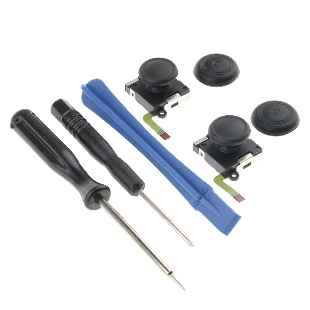 2Pcs 3D Analog Joystick Control Sensor Rocker + Screwdriver Kit Set for Switch