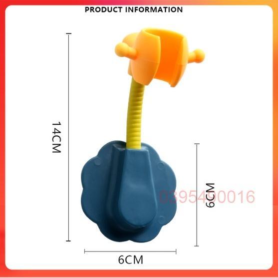 Giá Treo Vòi Hoa Sen, đế Kẹp Vòi Sen Vòi Xịt Toilet Xoay 360 độ Dán Tường Bằng Nhựa Không Cần Khoan đục Không Lo Gỉ Sét.