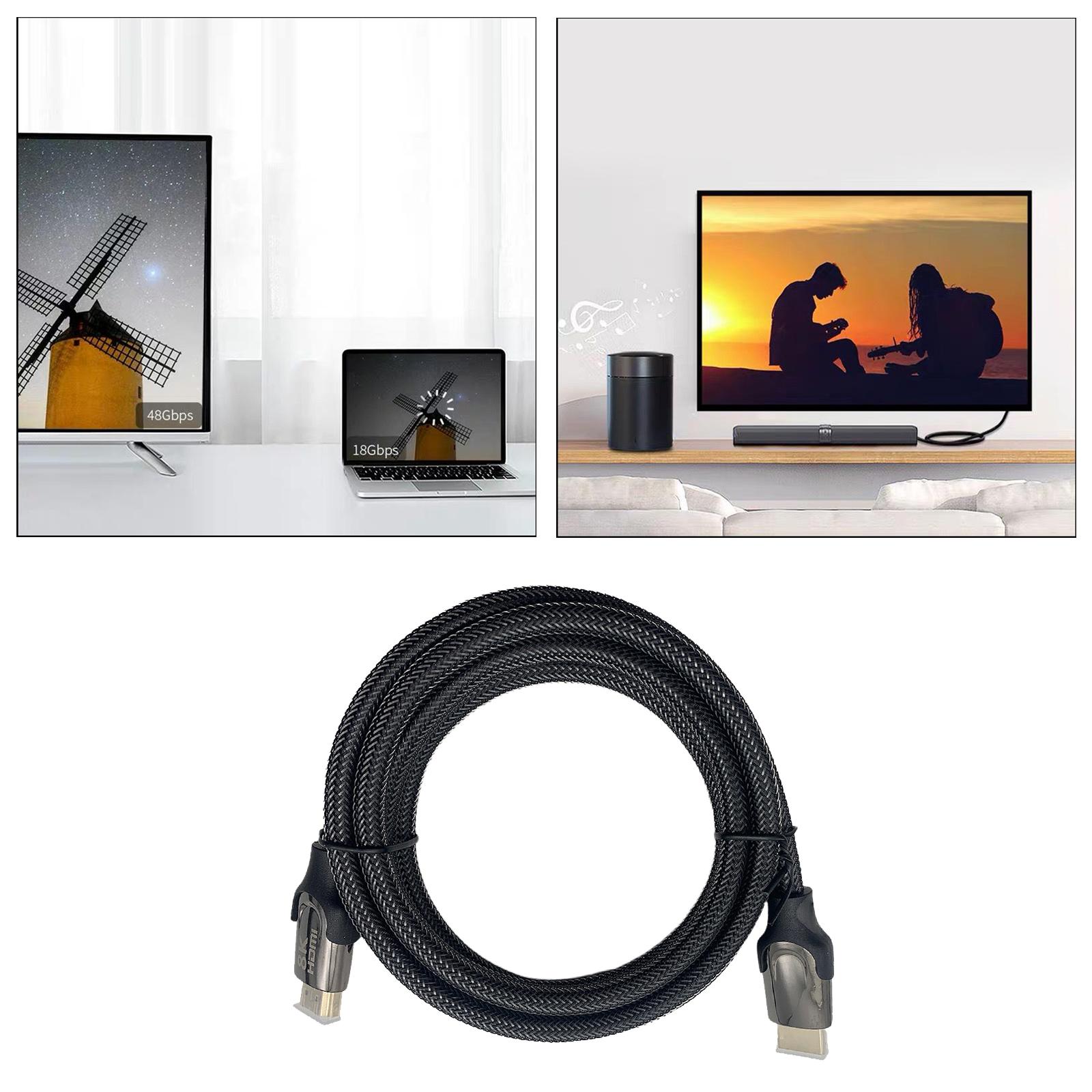 High-Speed, Ultra HD HDMI 2.1 Cable Replacement, High definition 48Gbps 8K HDMI Cable Connect Wire Fits for Xbox, TV PC, DVD Player