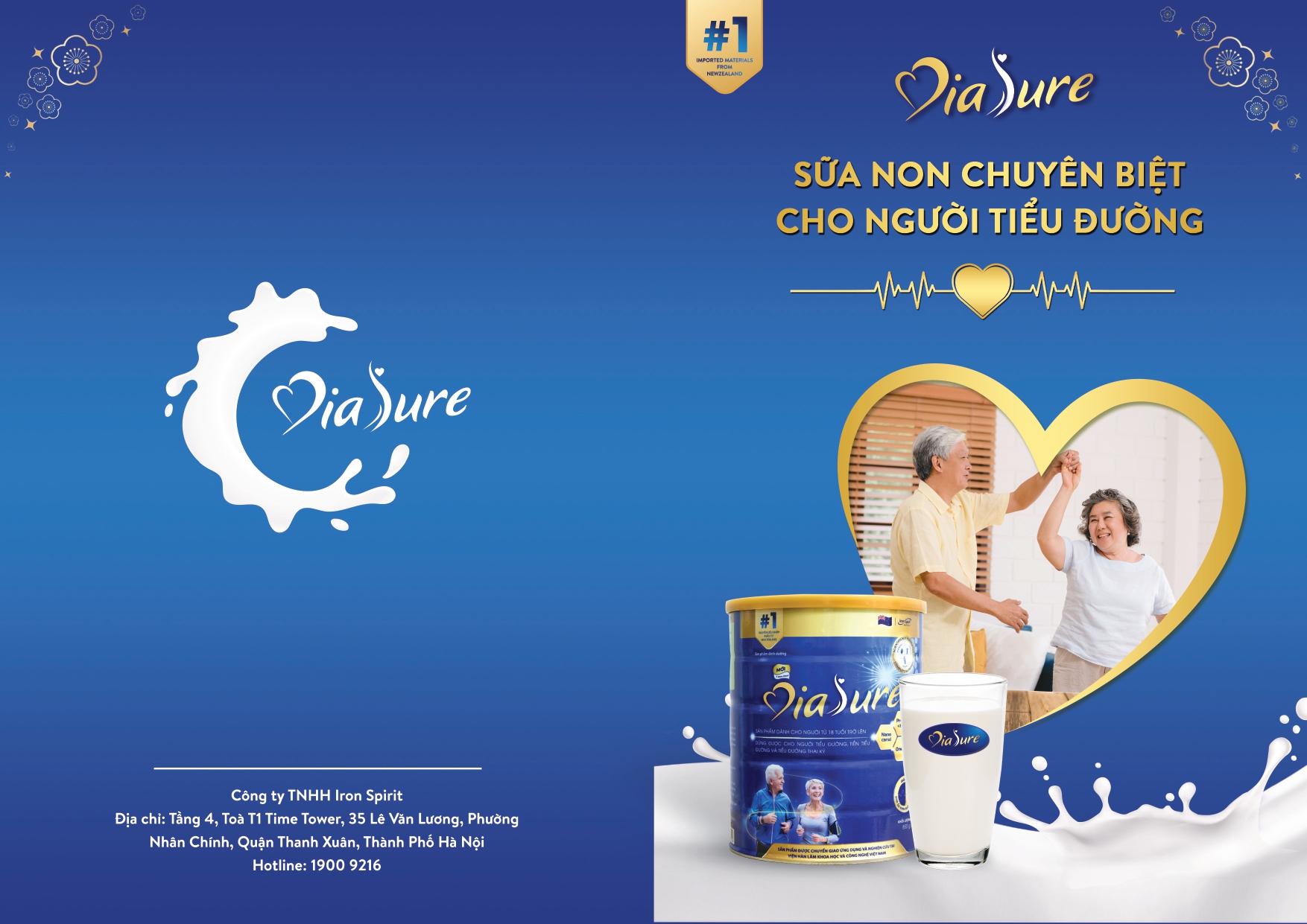 Sữa Non Diasure 850Gbổ sung thêm Nano Canxi, Omega3,... Sữa dành cho người tiểu đường