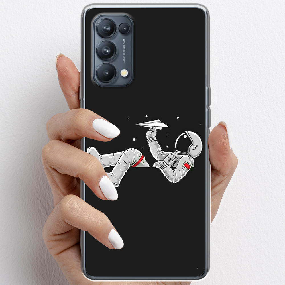 Ốp lưng cho Oppo Reno5, Reno5 Pro  nhựa TPU mẫu Phi hành gia