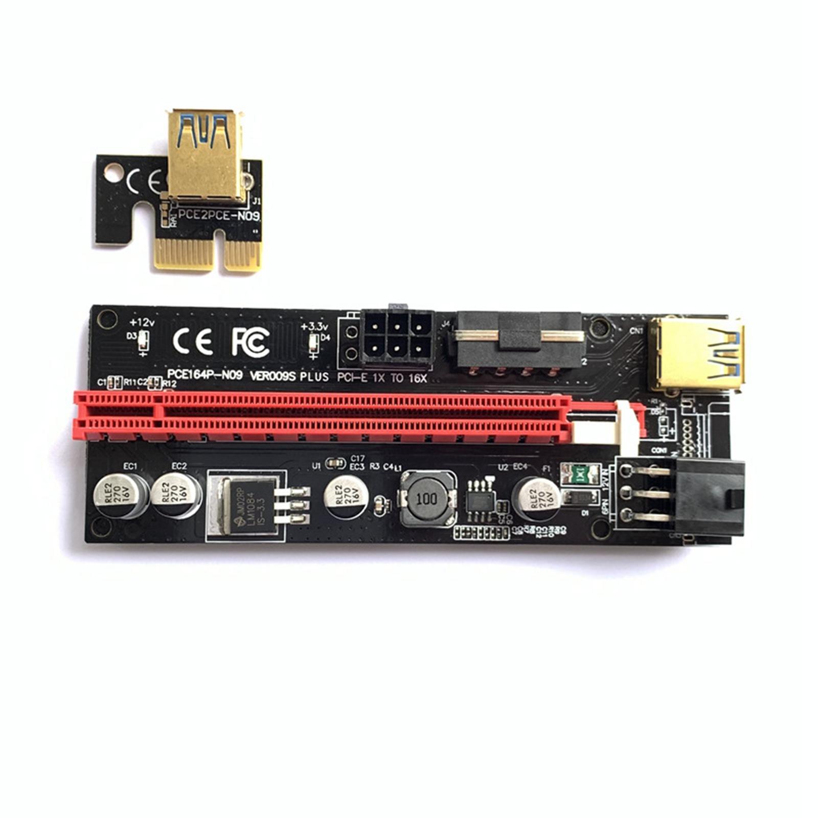 PCIe Riser Adapter Extender  1X-16x USB 3.0 Data Cable