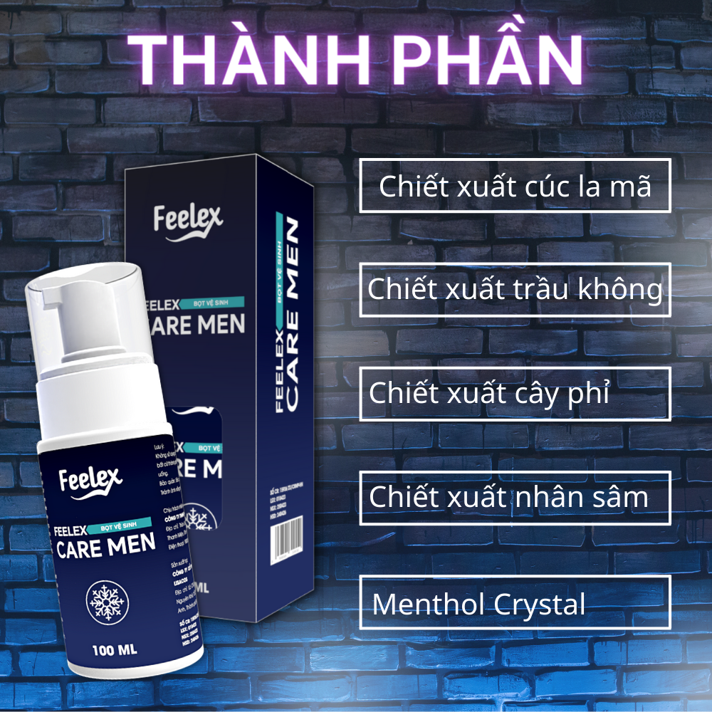 Bọt vệ sinh nam giới Feelex Care Men dung dịch tạo bọt 100ml