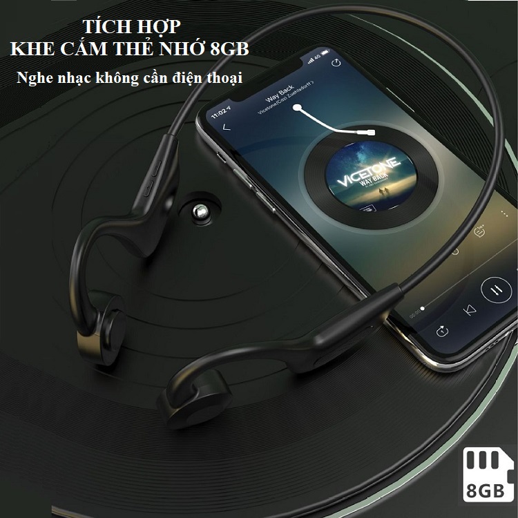 Tai Nghe Không Nhét Tai Kiểu Dáng Thể Thao HQ-M1 –Tích Hợp Khe Cắm Thẻ Nhớ TF - Hàng Chính Hãng