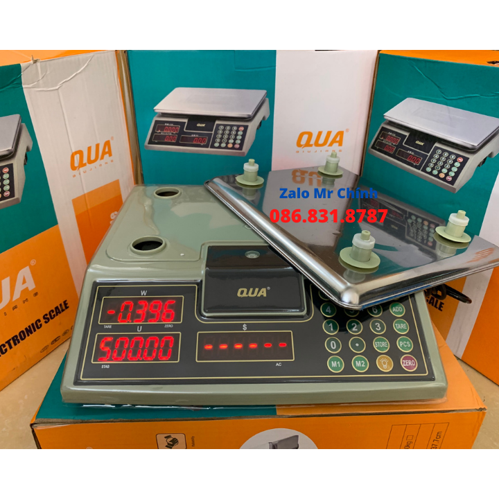 Cân điện tử tính tiền hàng 30kg, cân điện tử cân hàng Qua910, cân tính tiền dùng cho siêu thị, tạp hóa, bách hóa, chợ hải sản