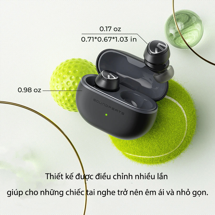 Tai Nghe Bluetooth Earbuds SoundPeats Mini Pro Chống ồn hiệu quả, âm thanh vượt trội với con chip Qualcomm - Hàng Chính Hãng