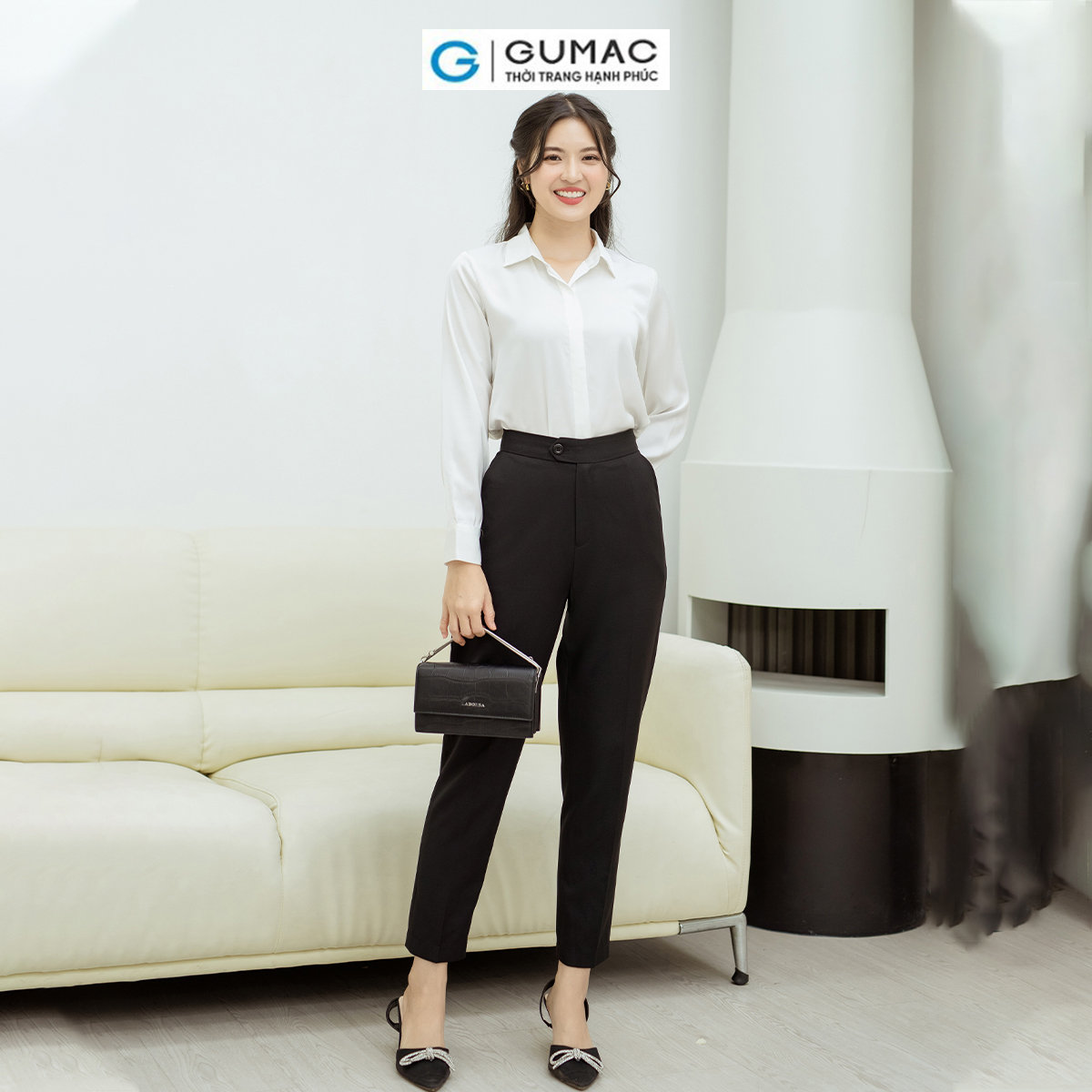 Quần ống đứng lưng kiểu GUMAC QD08049