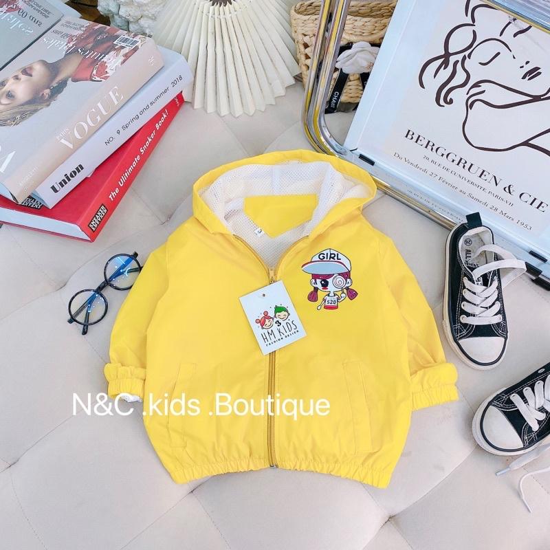 Áo khoác gió 2 lớp cho bé gái