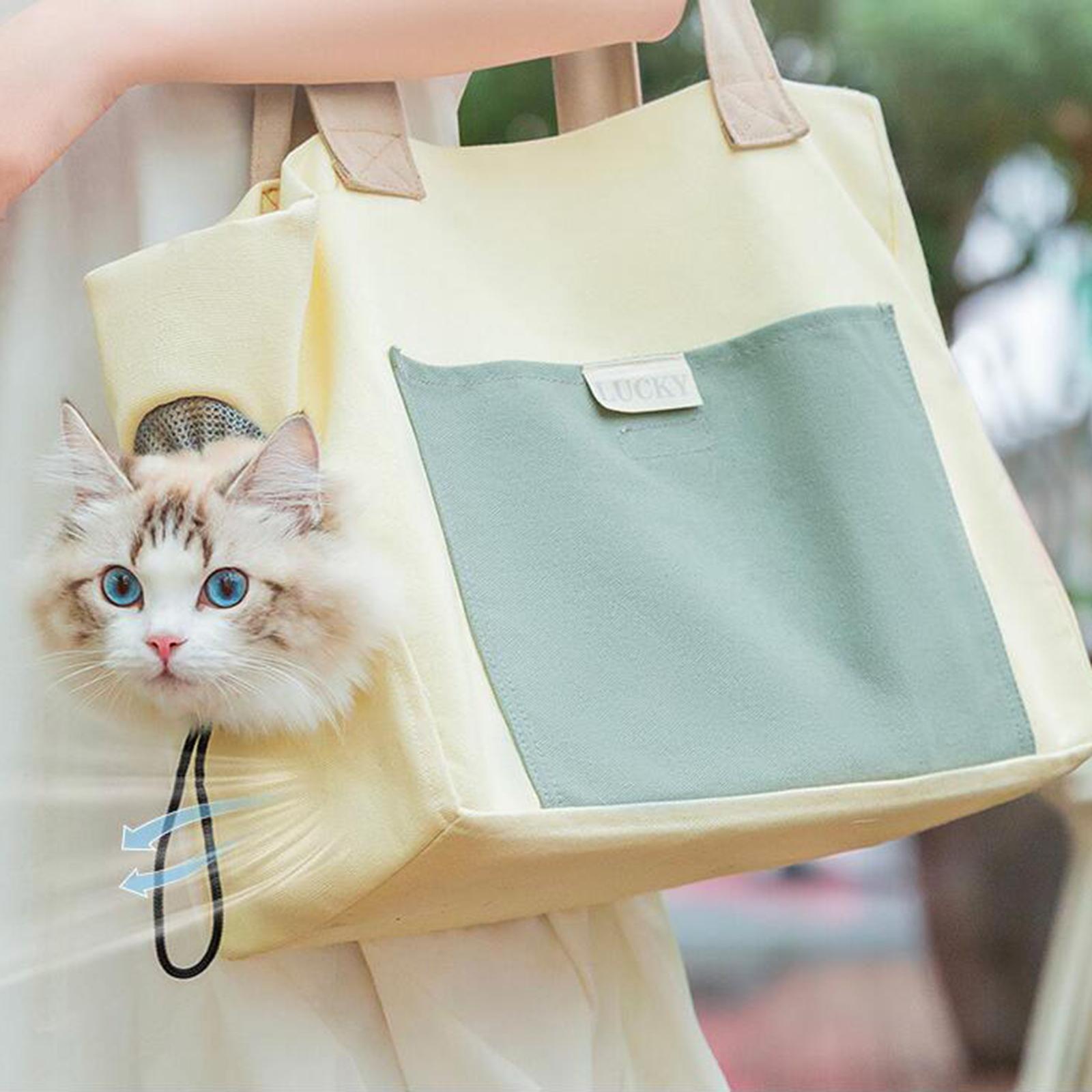 Cat Carrier Bag with Shoulder Strap for Small Dog Cat Pet Carrying Chest Bag