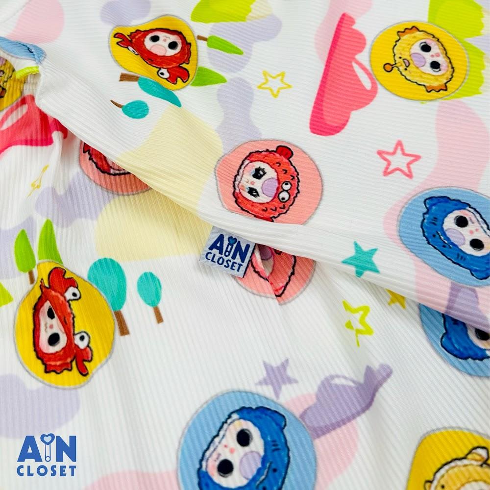 Bộ quần áo Ngắn bé gái hoạ tiết Baby Tree Hải Sản Thun cotton - AICDBGJA3BGJ - AIN Closet