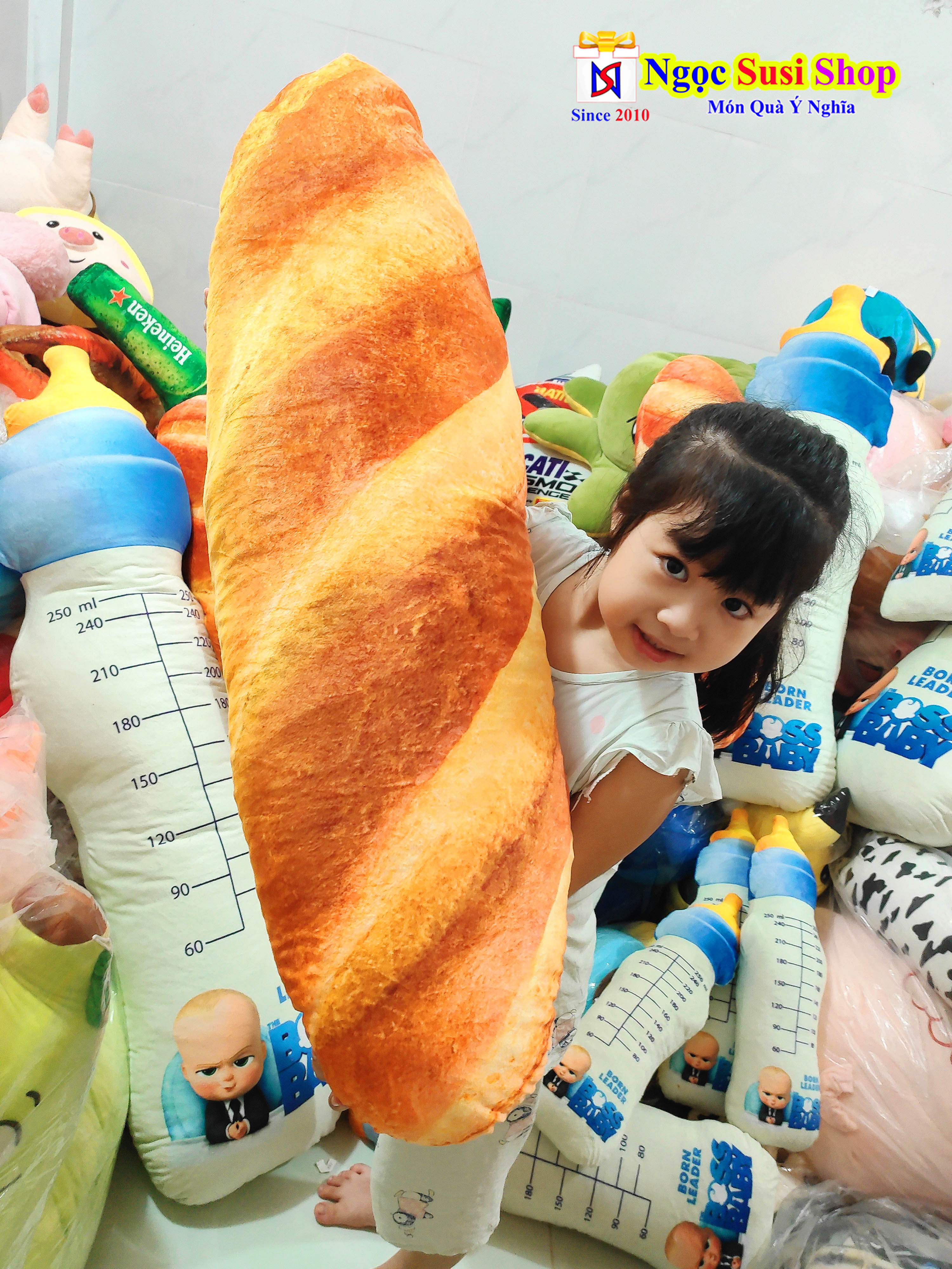 GỐI ÔM BÁNH MÌ 3D SIÊU TO KHỔNG LỒ