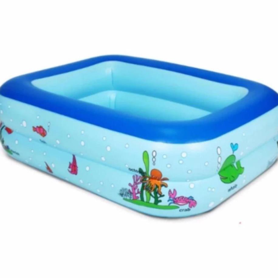 Rẻ - Bể bơi 1m2 -2 đáy- 2 tầng lớp chống trượt dành cho bé yêu